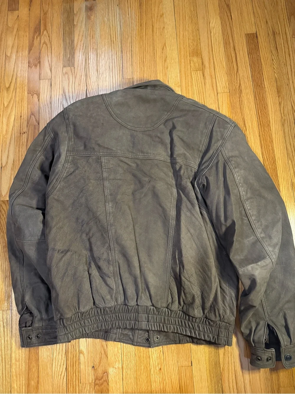 Men’s Large Wilsons Vintage Brown 100% Leather Jacket